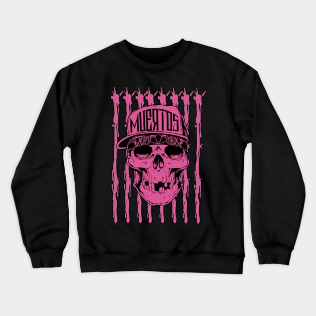 muertos II pink Crewneck Sweatshirt by jcaljr